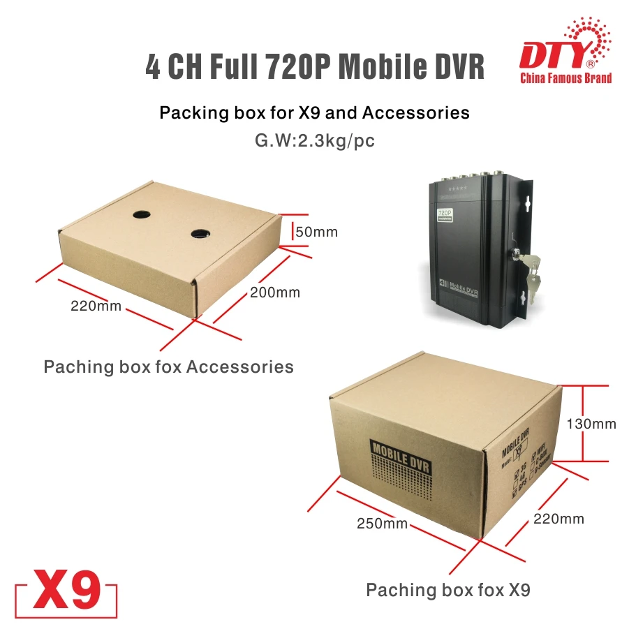Профессиональный такси автомобиль грузовик cctv dvr, ahd 4ch x9 dvr комплект