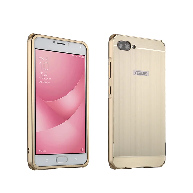 ZEALLION для Asus Zenfone 4 Max ZC550TL ZC554KL ZC520KL ZS571KL ZD552KL металлический алюминиевый каркас тонкий матовый чехол для ПК - Цвет: Gold