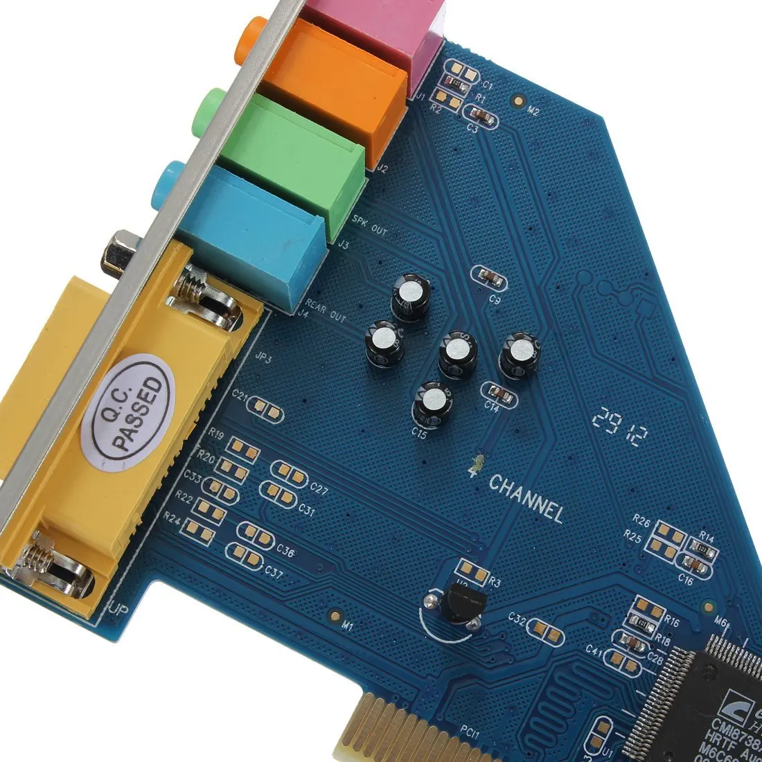 Горячая 4 канала 8738 чип 3D аудио стерео PCI Звуковая карта Win7 64 бит