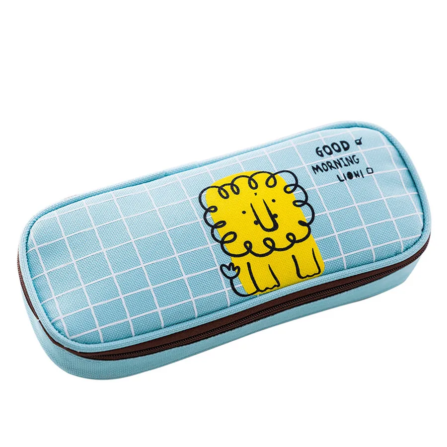 Lion Adeeing, милый чехол для карандашей, простой, лаконичный, многофункциональный, милый, Цветочный, чехол для карандашей, сумка, держатель, d20 - Цвет: Lion