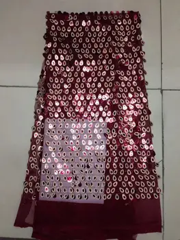 

African lace, black 3D large sequins African antique lace, high quality French lace and high quality clothing YY0800