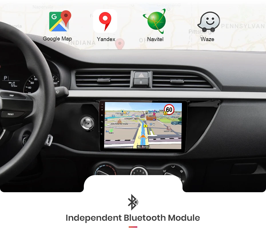 Discount AWESAFE Android 8.1 4G+64G Car Radio Multimedia Video Player GPS Navigation CarPlay 2 Din 9" For For KIA RIO 4 2017 sedan no DVD 11