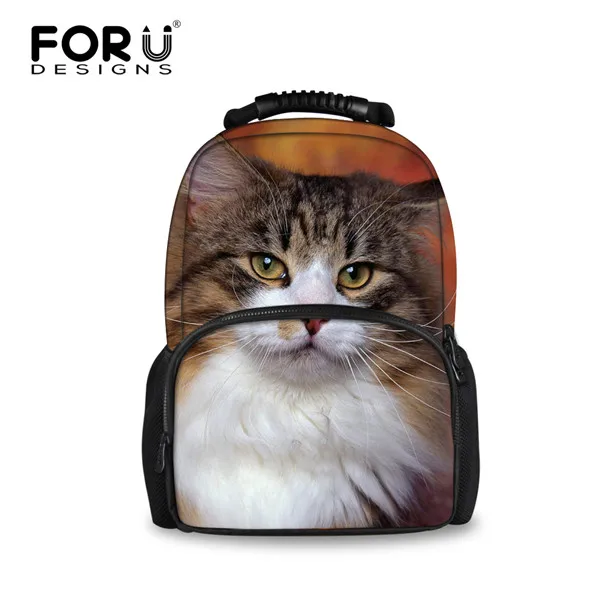 FORUDESIGNS/женская школьная сумка с милым 3D изображением кота и животных для студенток, Вместительная женская сумка для книг Mochila Infantil, рюкзак - Цвет: H1617A