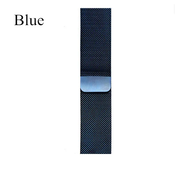 Blue No Frame 40 мм 44 мм магнитный Миланский ремешок для Apple Watch 38 мм 42 мм металлический браслет из нержавеющей стали для iWatch 1 2 3 4 - Цвет ремешка: Blue No Frame