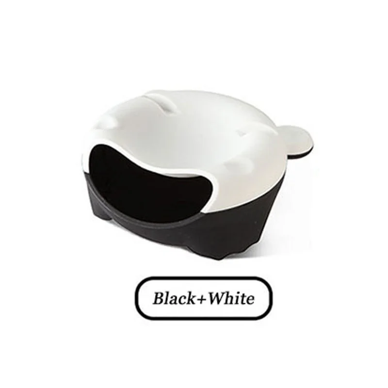 Black white Mac с фруктами Lemorange Пластик двухслойной сухие фрукты конфеты, снек хранения панель обшивки Блюдо Поднос с подставка для мобильного телефона - Цвет: Black white