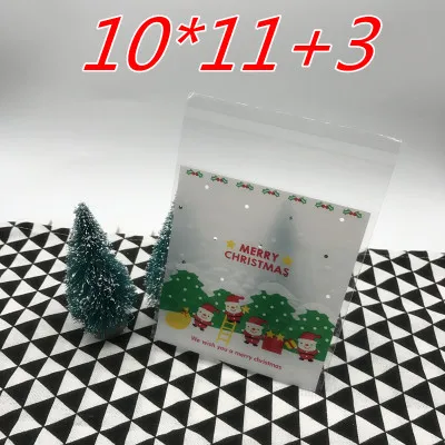 100 шт. Xmas OPP Сумки самоклеющиеся Сумки аксессуары печенье конфеты Рождество серии Сумки шоколадный торт маленький подарок держатель - Цвет: 20