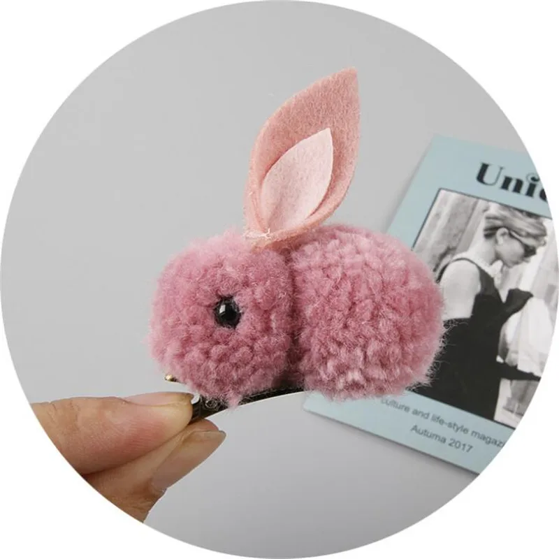 Kawaii плюшевый кролик уши дети Scrunchies Девушки Детские эластичные резинки для волос из бечёвки Аксессуары для девочек головной убор - Цвет: 4