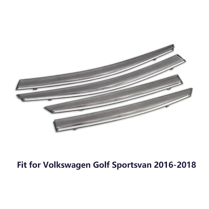 Golf Sportsvan 16-18 Backar 4 шт. Авто Windows ветра дождя для Volkswagen VW спортивный фургон Golf/SV солнцезащитный козырек Дефлектор козырек отделка - Цвет: Golf Sportsvan 16-18