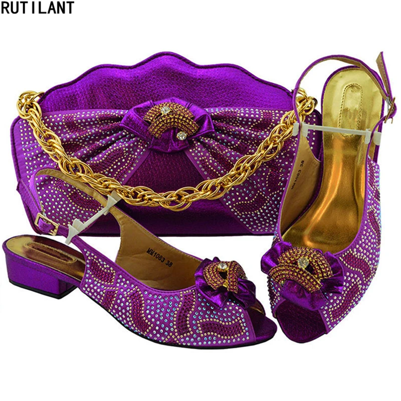 Обувь и сумка в комплекте для вечеринки нигерийском стиле итальянский комплект