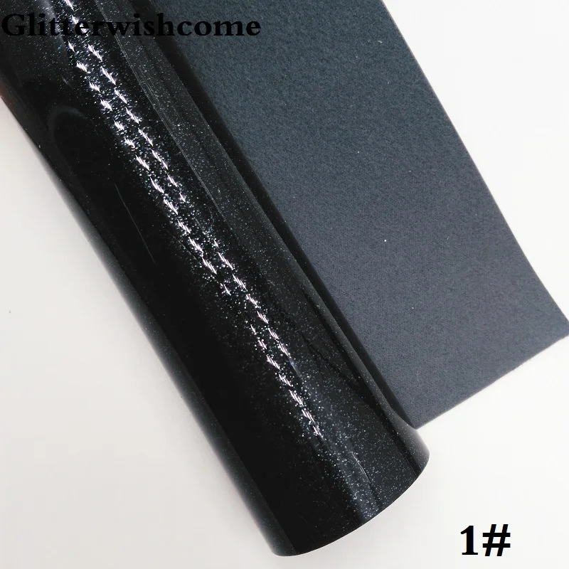 Glitterwishcome 21X29 см A4 размер винил для бантов Гладкий Блеск кожа ткань винил для бантов, GM245A - Цвет: 1
