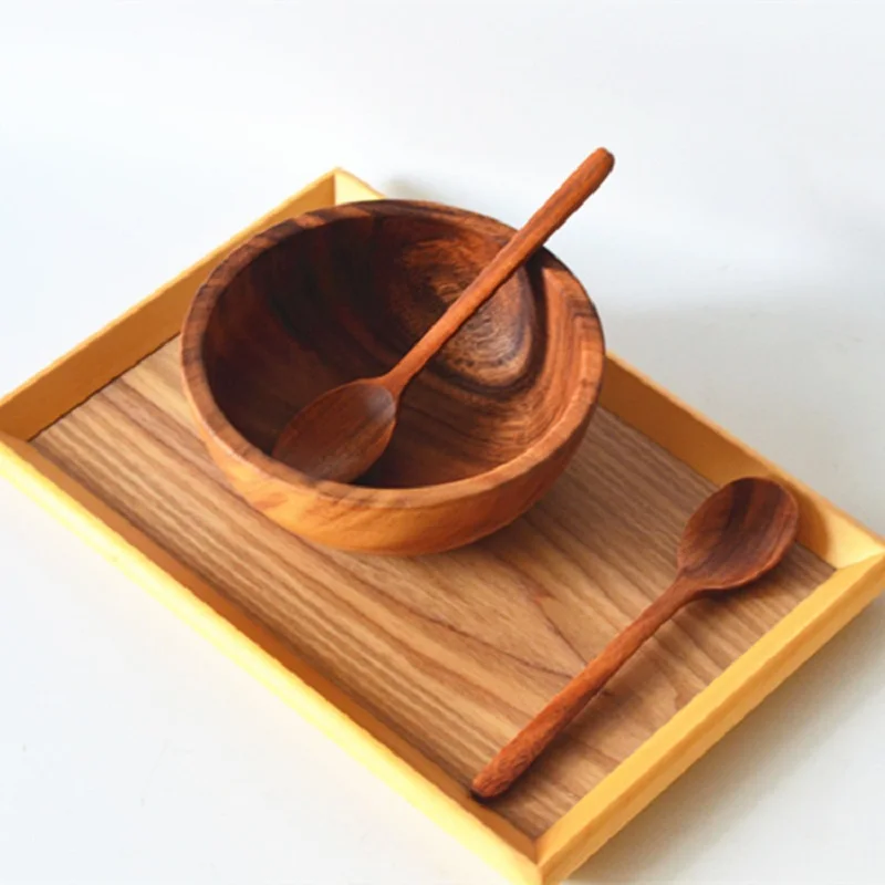 10pcs/lot Nordic Kitchen Wood Spoon Soup Mixing Spoon Long 18x3.8cm