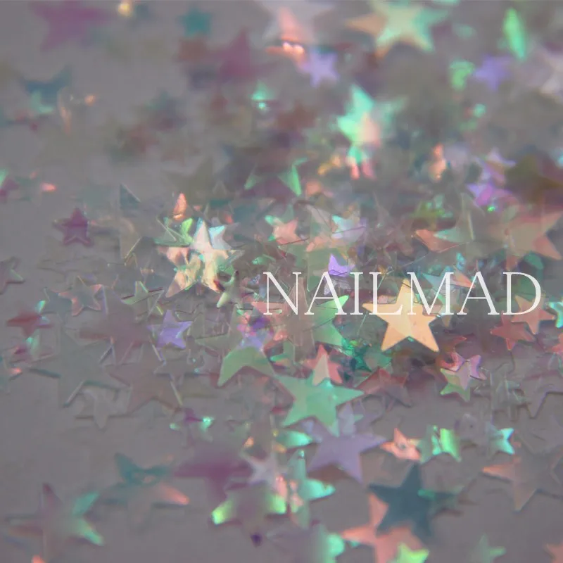 3 мл/коробка NailMAD Star Блестки для ногтей Смешанные акриловые блестки смешанные разноцветные белые блестки для ногтей