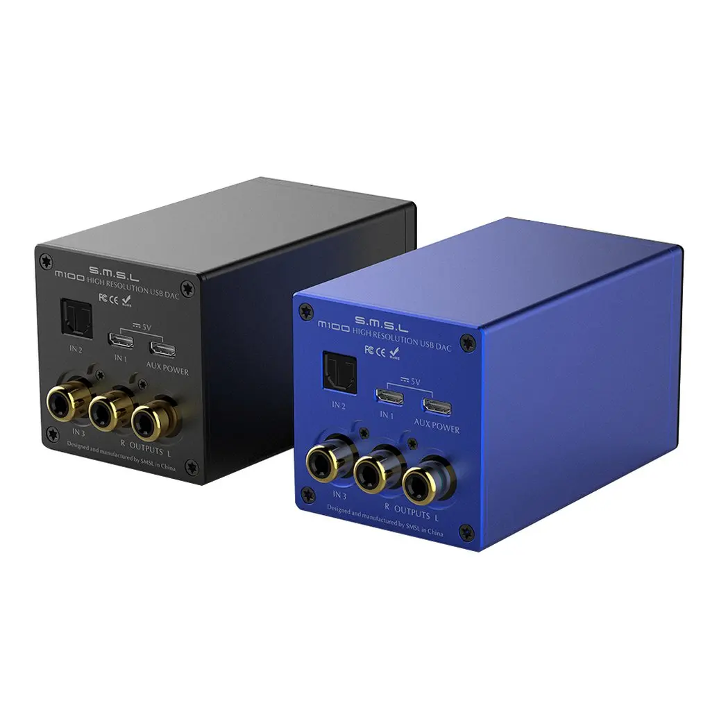 Профессиональные SMSL M100 Аналоговые Цифровые преобразователи DSD512 32 бит/768 кГц USB/коаксиальный/оптический HiFi декодер DAC
