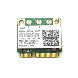 Для Wi-Fi Link Intel 5300 AGN 533AN_HMW 450 Мбит/с 802.11n Mini PCI-E Половинный размер Двухдиапазонная карта Wlan