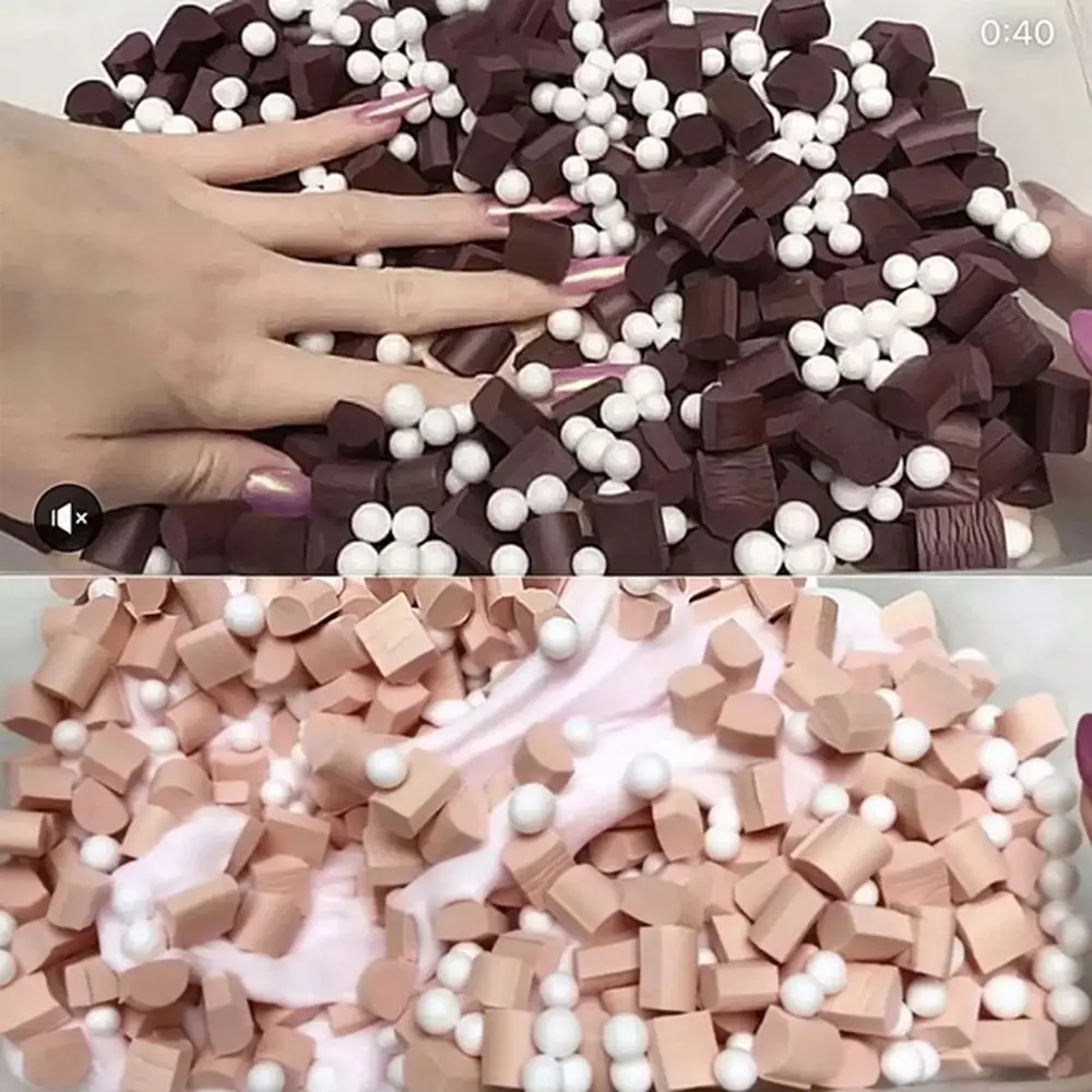 

Soft Mud Fluffy Filler Brown Clay Foam Beads Sponge Strip Clay Accessories DIY Material Kids Stress Release Toy
