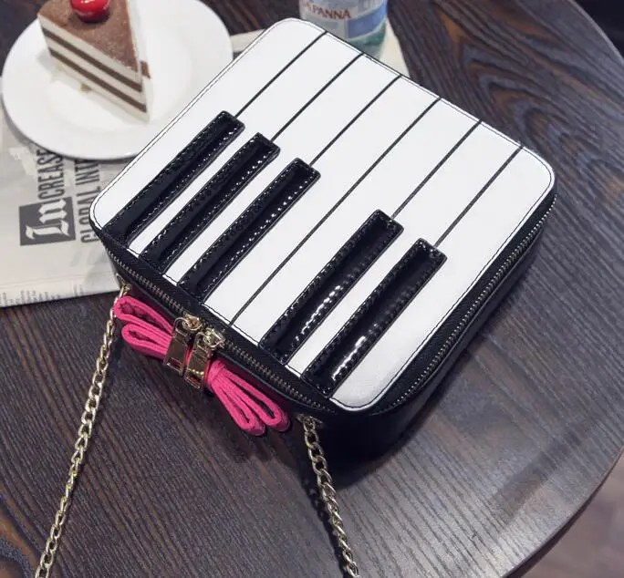 Милая сумка на плечо с пианино ключами винтажная милая маленькая сумочка бантом
