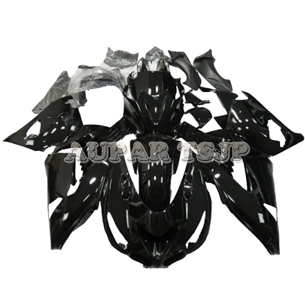Полный комплект обтекателя Для Kawasaki ZX14R 2006 2007 2008 2009 2011 ZX-14R ABS пластиковые детали для мотоцикла кузов-блеск для губ однотонного черного цвета - Цвет: Painted