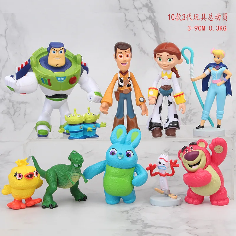 3-9 см История игрушек 4 fokry Woody Buzz Lightyear Bo Peep Jessie жёлтая утка синий кролик фигурка игрушки Рождественский подарок кукла