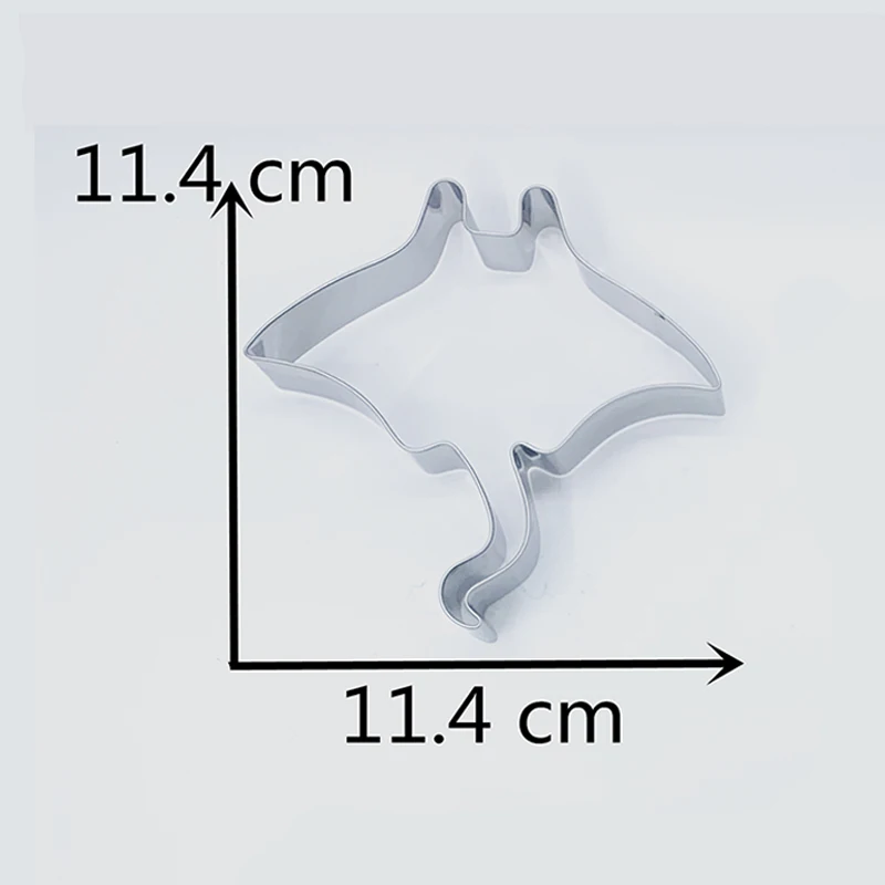 KENIAO Ocean Mobula/Manta Cookie Cutter Для детей день рождения фрезы-печенье/хлеб Cutter-11,4x11,4 cm-нержавеющая сталь