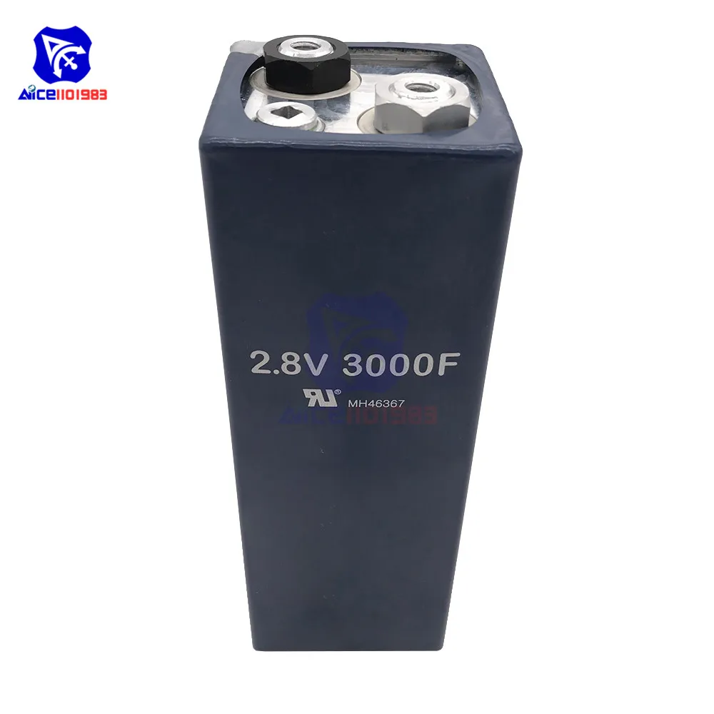 

Super Capacitor 2.8V 3000F 161*56*56mm Low ESR High Frequency Super Farad Capacitor 2.8V3000F for Car Vehicle Auto Power Supply