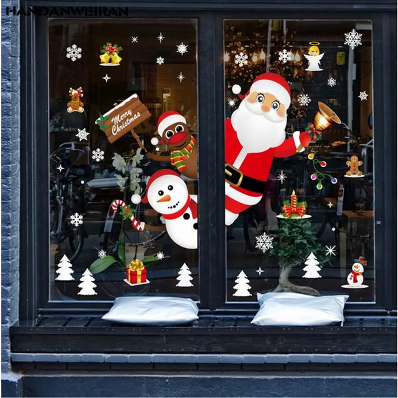 1Piece Christmas decoration doors and windows children's room shop