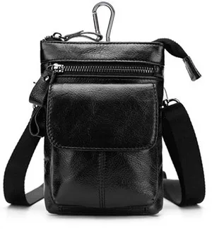 

FSSOBOTLUN,For UMIDIGI Z2 Pro/S2 Lite/A1/Z1 Pro/S2 Pro/C Note 2 Men's Belt Waist Wallet Bag Genuine Leather Cover+Shoulder Strap
