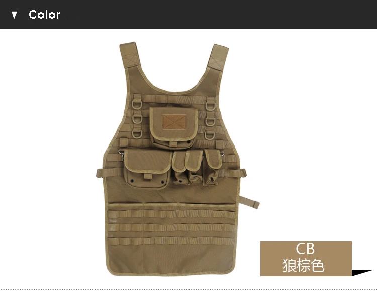 CB Molle нейлоновый инструмент фартук нейлон 600D инструмент Фартук для инструмента Тактический фартук - Цвет: CB