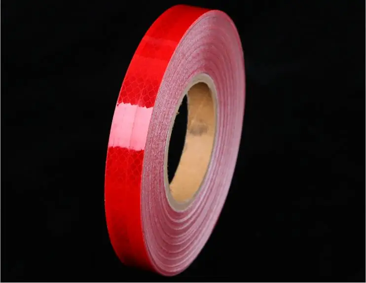 1CM*5M PVC Self-Adhesive Reflective Sticker Fluorescent Yellow Reflective Warning Tape For Van Car Traffic Sign - Цвет: Красный
