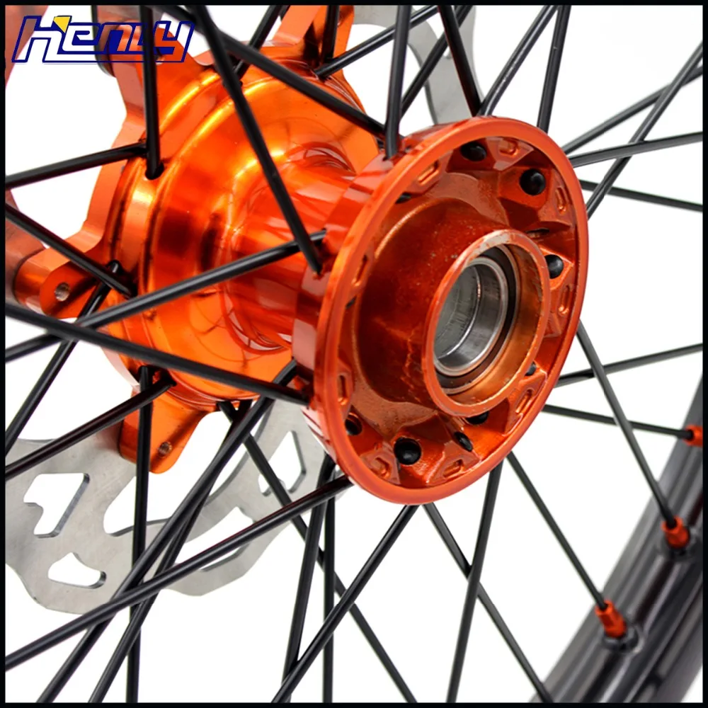 21/18 эндуро литье колеса Набор мотоцикл для KTM EXC EXCF 125CC-530CC 2003- обод черный спиц диски