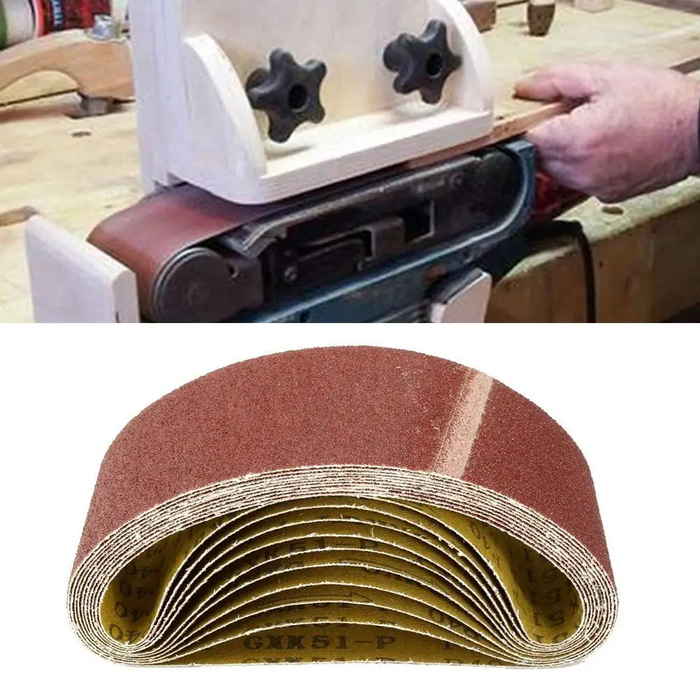 

10Pcs Annular Adhesive Assorted Abrasive Grit Sanding Belt Sandpaper Sander