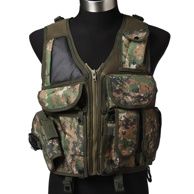 Tactical Vest Body Armor Hunting Plate Carrier Airsoft Pouches Fishing Combat Gear Military Camping Vests Protective Equipment