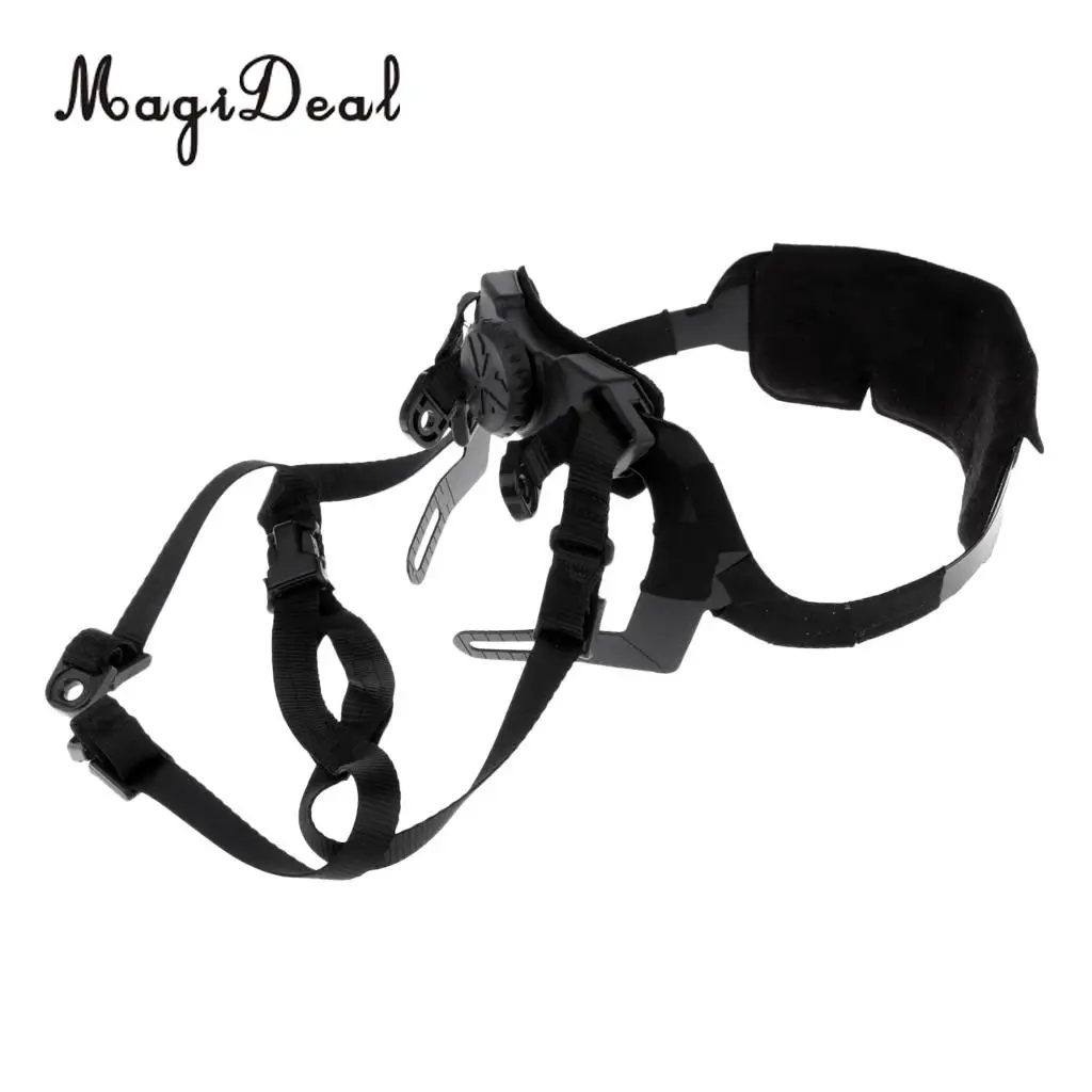 

MagiDeal 4 Points Tactical Helmet Chin Strap with Bolts and Screws Lanyard Chin Pad Harness for MICH ACH Helmet