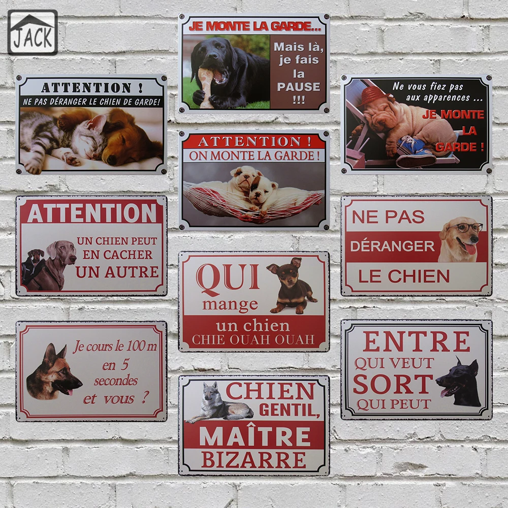 

Cute Dogs 8X12 inch Vintage Signs Bar Pub Club House Gallery Garage Metal Tin Signs Poster Retro Plaque Room Wall Decor Painting