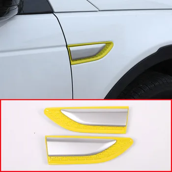 

2pcs For Land Rover Discovery Sport Car Yellow ABS Silver Slat Air Vent Outlet Cover Trim Replacement Accessories