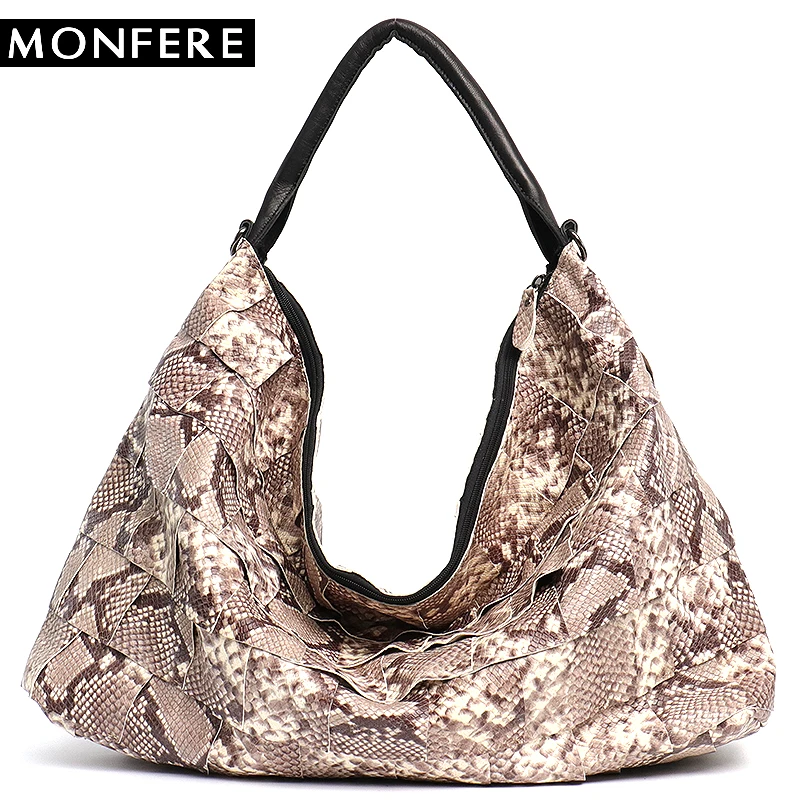 

SC Vintage Leather Shoulder Handbag for Woman's Bag Patchwork Sheep Skin Genuine Leather Super Large Bag Hobo Shoulder Bag