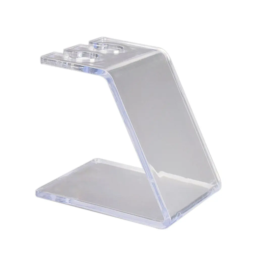 Dual Holes Tattoo Machine Holder Stand Transparent Brown Acrylic Tattoo Pen Supply Stand Rack Rest Organizer Accessory