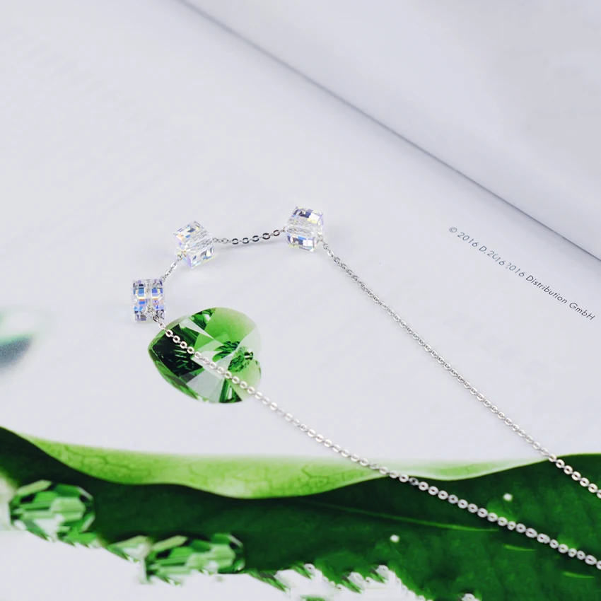 Летние ювелирные изделия оригинальные кристаллы от Swarovski Cube Бусы Ожерелья Набор браслетов для женщин Красочные цепи ювелирные наборы