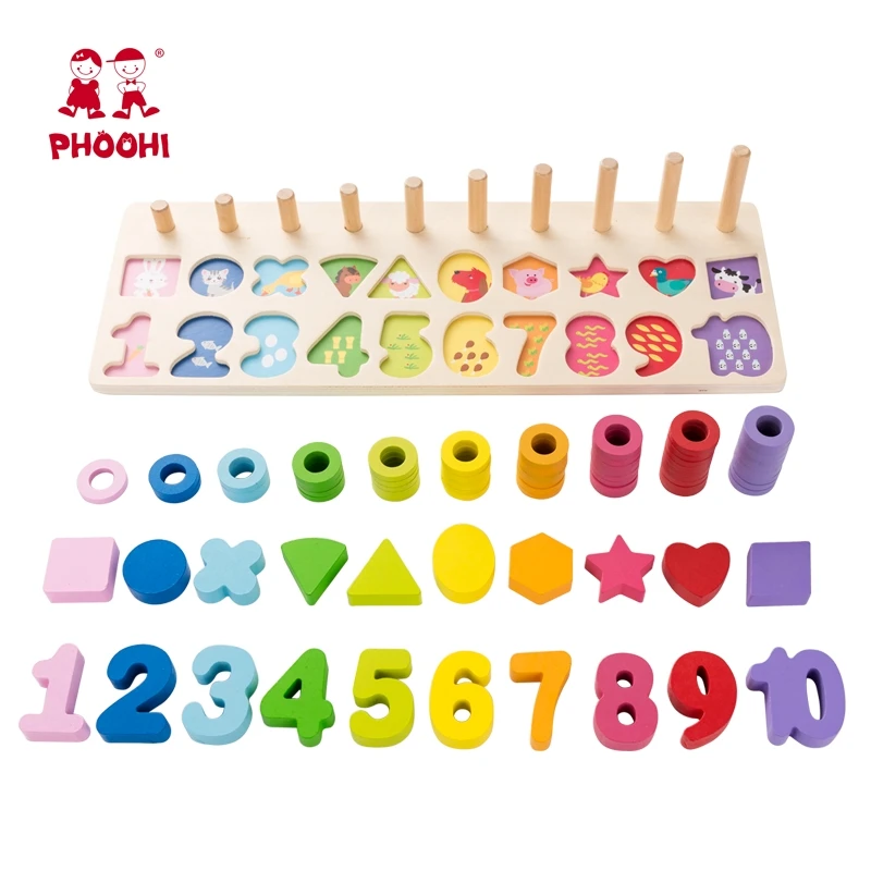 Baby Wooden Montessori Educational Material Toy Kids Early Learning Infant Shape Match Board Toy For More Than 3 Year Old PHOOHI Baby Wooden Montessori Educational Material Toy Kids Early Learning Infant Shape Match Board Toy For More Than 3 Year Old PHOOHI