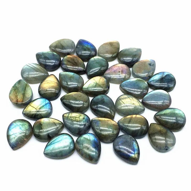 

BEADZTALK 5pcs Natural Labradorite 12X15mm Charms No dyeing For Necklaces Earrings Rings Diy Making Women Jewelry