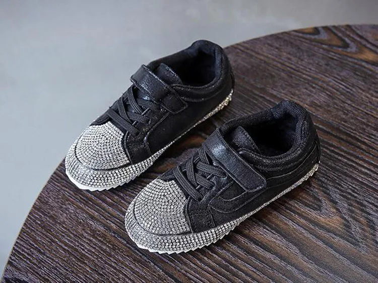 Unisex Child Casual Shoes Korean Water Drill Mesh Cloth Girls Soft Bottom Antiskid Sneaker Boy's Skate shoes For Kids#27