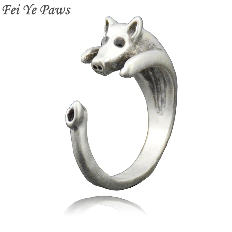 Fei Ye Paw Punk Piggy &amp кольцо Свинка Для женщин Anel ретро Boho Animal Metal Coupl Ring для мужчин и