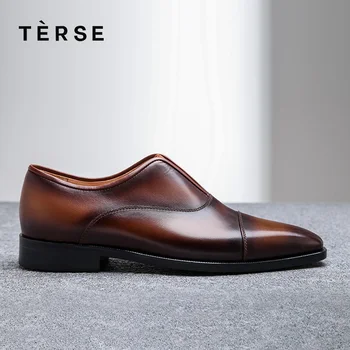 

TERSE 2018 New Men`s Casual Shoes With Elastic Band Genuine Leather Breathable Patchwork Shoes High-Quality Loafers 15770-43