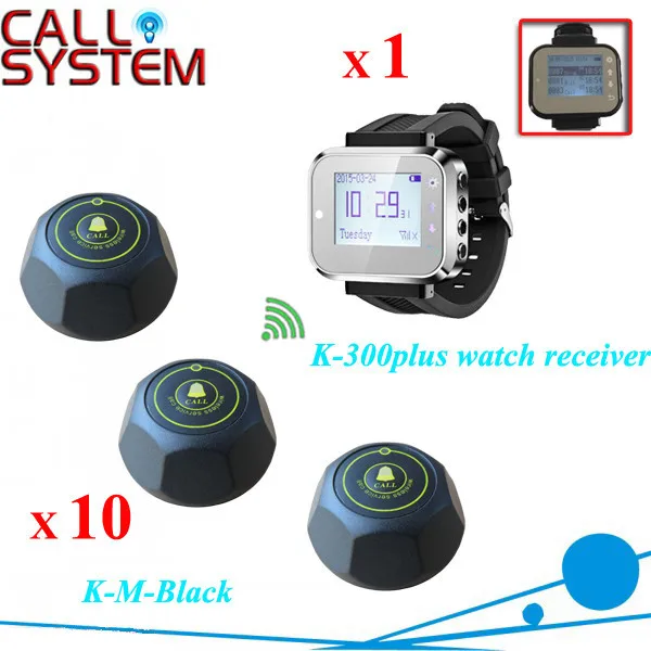 K-300plus+M-Black  1+10 Digital paging button system