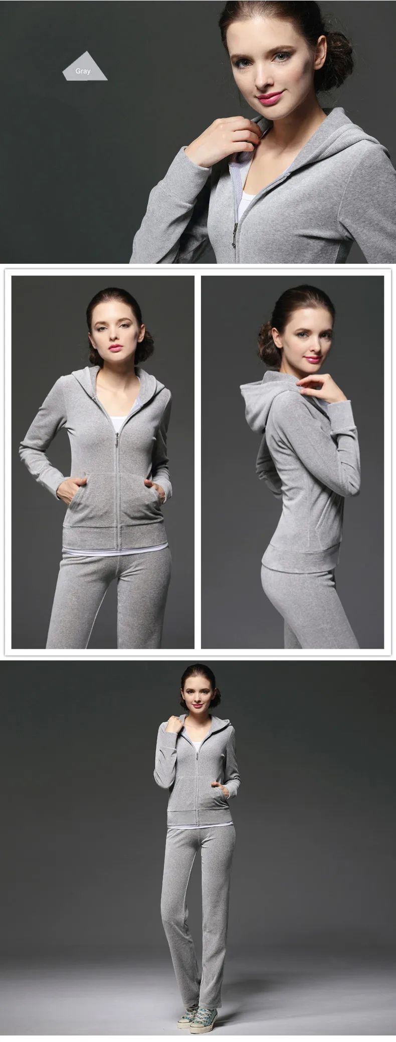 UMLIFE Sports Suit Women Velvet Tracksuit 2017 New Fitness Sport Casual Set Embroidery Fashion Jogging Suit Femme Track Suit  (24)