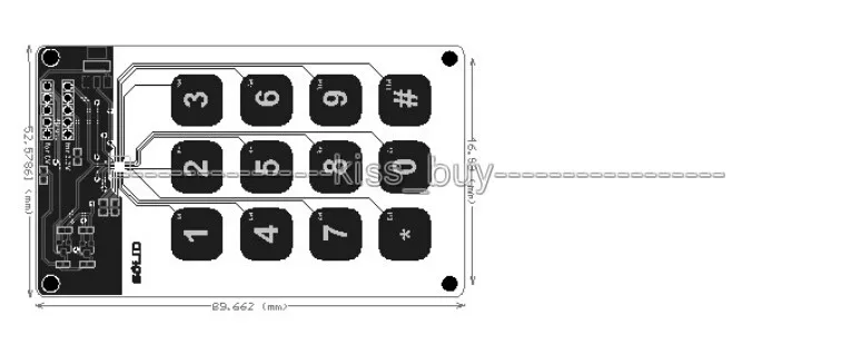 MPR121 емкостная сенсорная панель модуль 3x4 12 клавиша 3V или 5V логика|module 5v|key touchkey key |