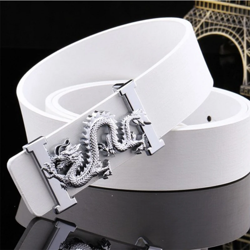 

Men's belt belt men's youth smooth buckle belt men's Korean version of the tide student leisure board buckle