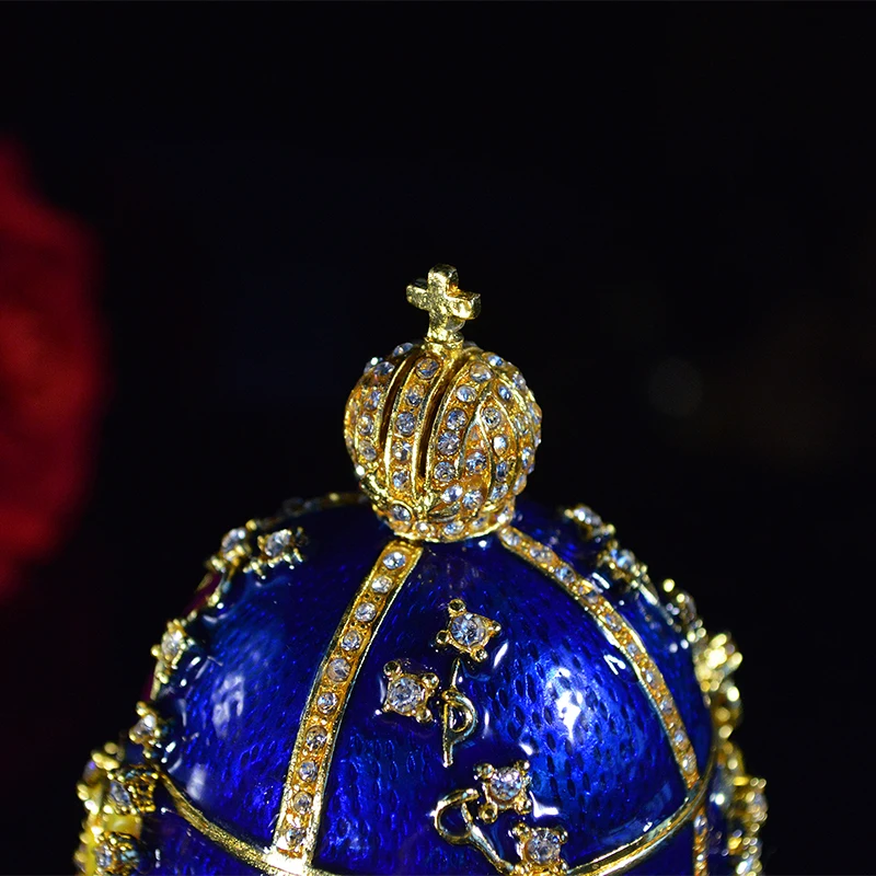 QIFU металлический талисман коробка яйцо для ювелирных изделий коллекция