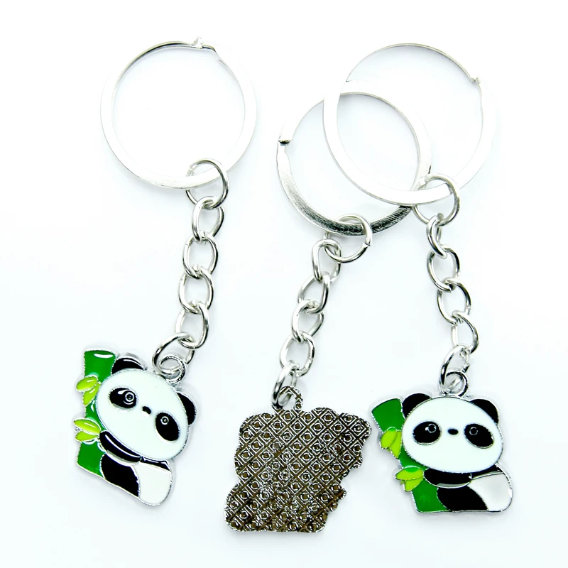 По DHL 100 шт./лот новые металлические panda форме брелки прекрасные цинковый сплав panda брелоки для подарков