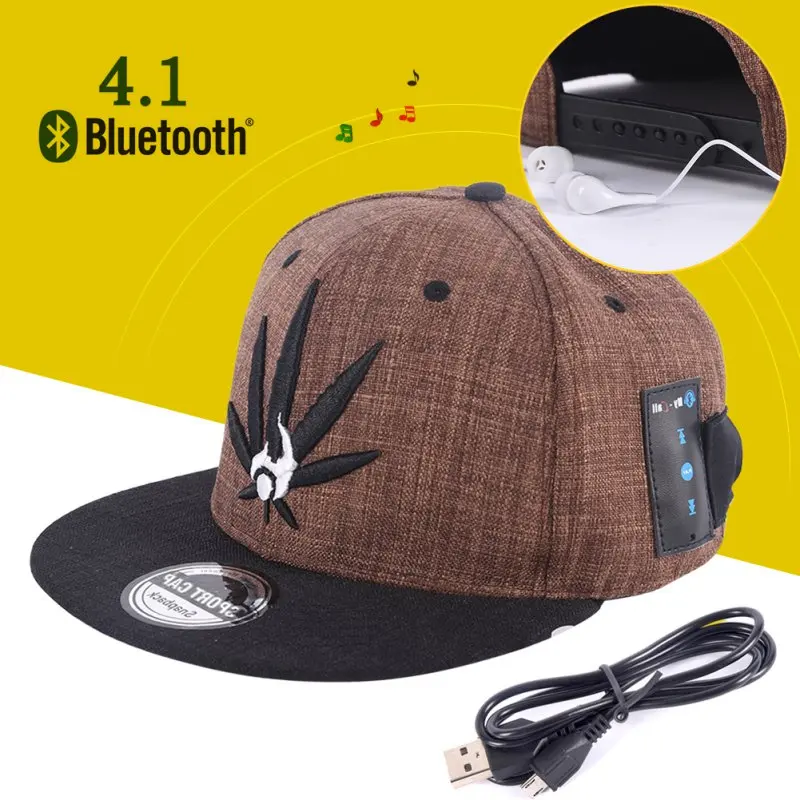 

Bluetooth 4.1 Music Sun Hat Headphone EDR Earphone Baseball Cap Headset 2-in-1 Hands-free for SmartPhone Tablet PC
