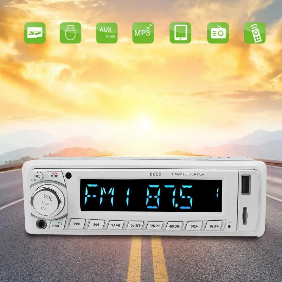1 комплект металлический автомобильный Bluetooth стерео аудио MP3 Радио пульт дистанционного управления для плеера Поддержка USB TF AUX fm-приемник автомобильный mp3-плеер